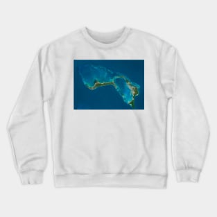 Grand Bahama and Abaco Islands, Bahamas, satellite image (C037/1299) Crewneck Sweatshirt